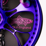 Kingpin Zeppelin 500 Bear Face Centerpin Reel - Purple & Black with CottonCandy handle