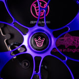 Kingpin Zeppelin 500 Bear Face Centerpin Reel - Purple & Black with CottonCandy handle