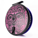 Kingpin Zeppelin 500 Bear Face Centerpin Reel - Purple & Black with CottonCandy handle