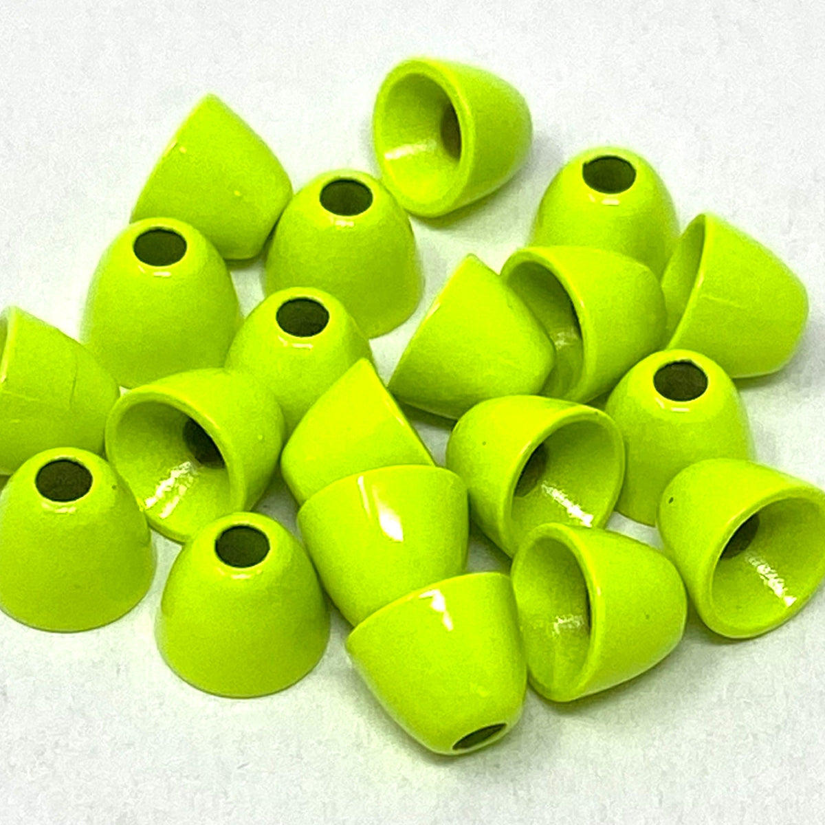 Aqua Flies Coneheads – Fluorescent Chartreuse Cones – The Harbour Chandler