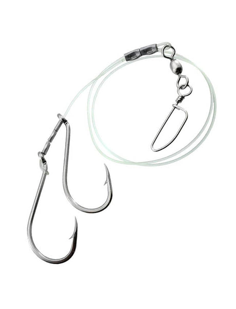 Gibbs Halibut Rig - Perlon w/ Snap 10/0 Single Hooks 0224P-1010