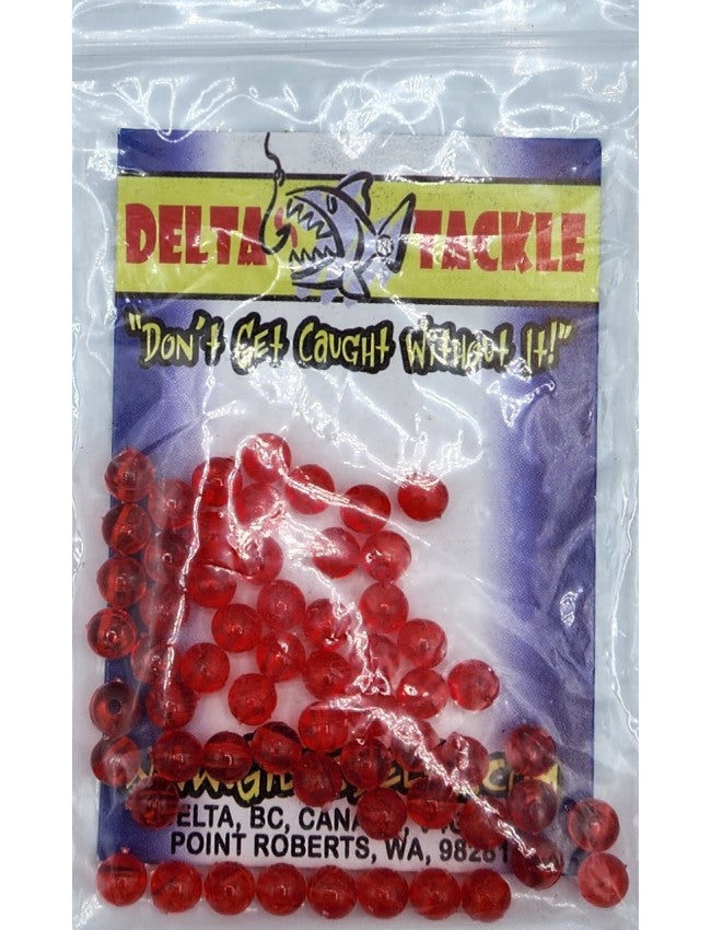 Delta Tackle Beads - Red 58205 - 5mm - 60 pack