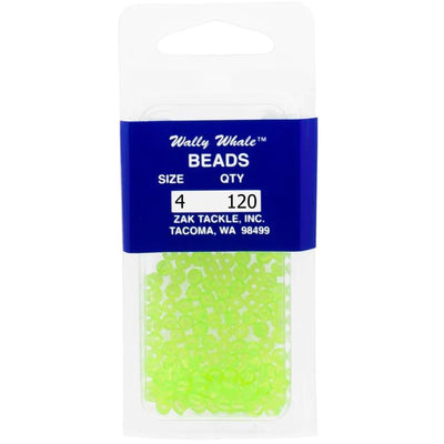 Zak Tackle Beads - Chartreuse Z-BEADSC4 - #4 - 120 pack