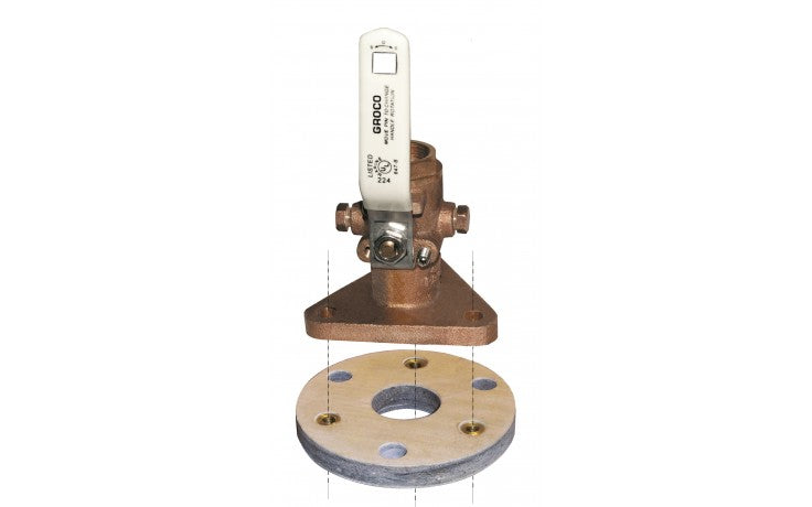 Groco BB-1 seacock backing block for 3/4 and 1 inch seacocks