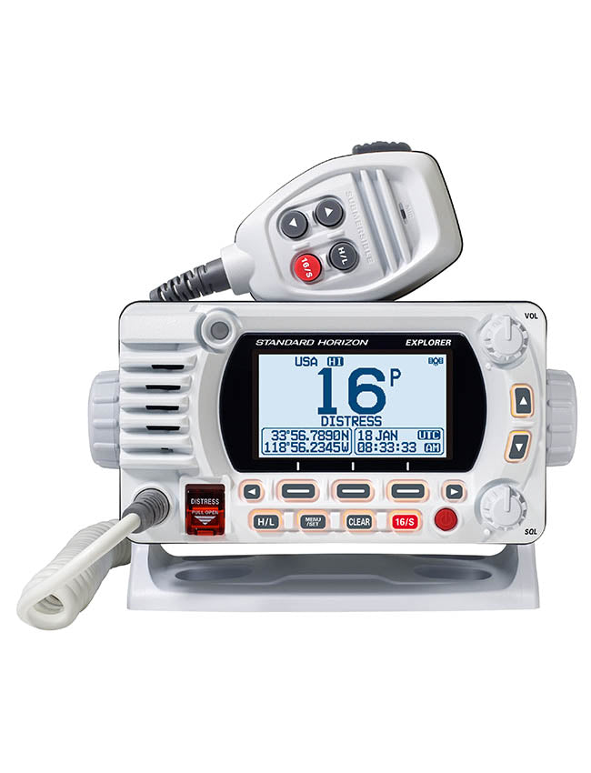 Standard Horizon GX1850G 25W Fixed Mount VHF Radio with GPS - White