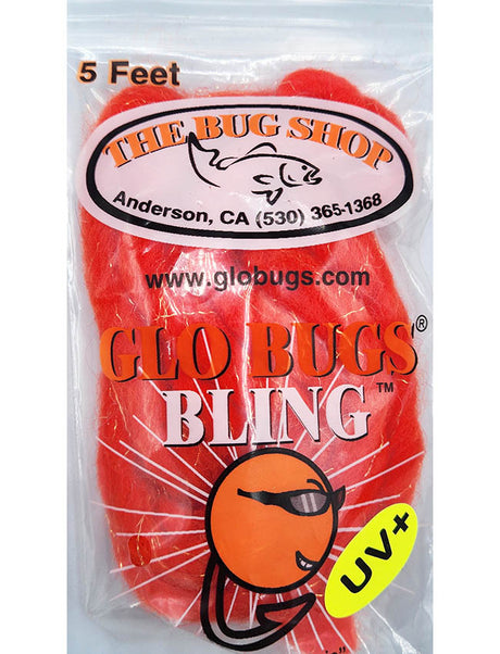 Glo Bugs Bling  Yarn - Flame 5'