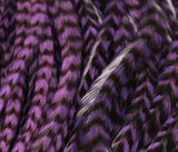 Hareline Half Grizzly Saddle - Purple #298 Hareline Dubbin