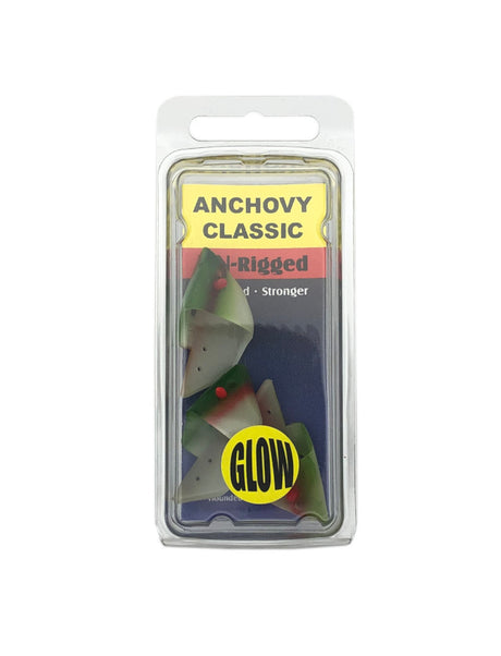 Oki Anchovy Classic Teaser Head Unrigged 3pk - Glow Army Truck