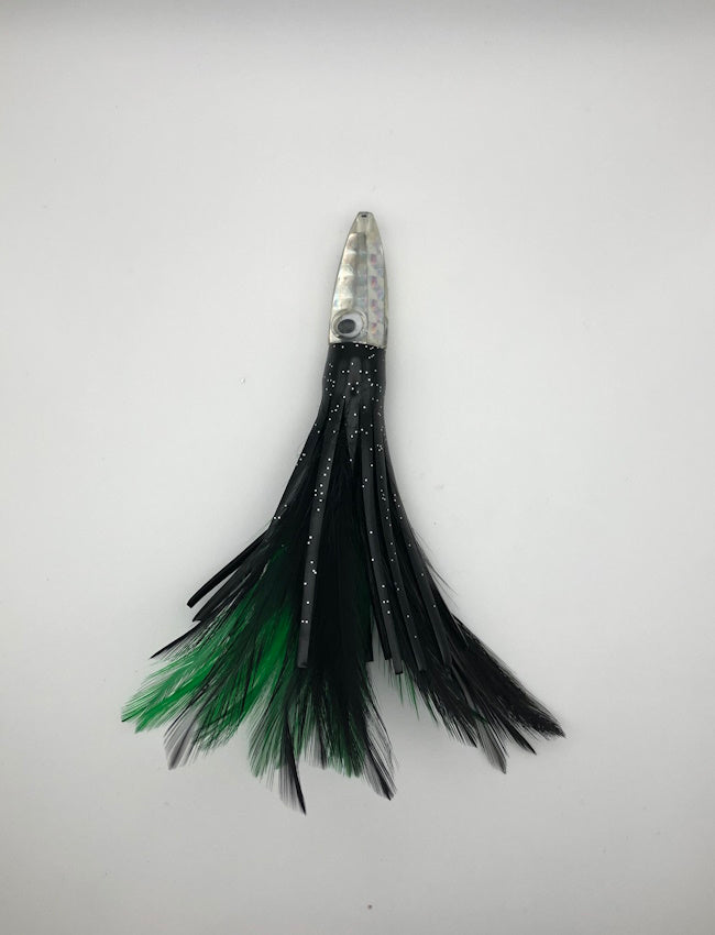 Candy Bar Tuna Feather 6" - Black/Green