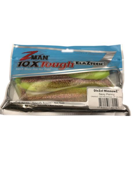 Z-Man ElaZtech DieZel MinnowZ - Sexy Penny DMIN7-341PK3 - 7" - 3 Pack