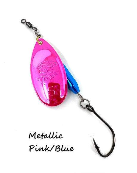 Prime Lures Clean Up Crew Spinner - Metallic Pink/Blue
