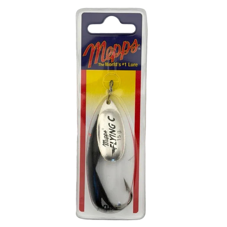 HC Custom Mepps Flying C Spinner - Black/Silver