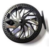 Kingpin Zodiac 500 Centerpin Reel - Gray & Black with Orange Highlights