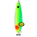 Silver Horde Kingfisher Spoon - Glow Yellow Tail 4141-111-618 - 4" Spoon