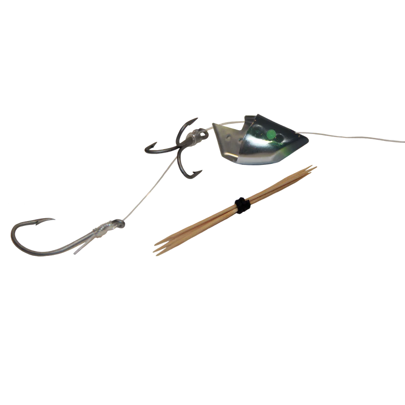 Lighthouse Lures Teaser Head - Black Chrome Green