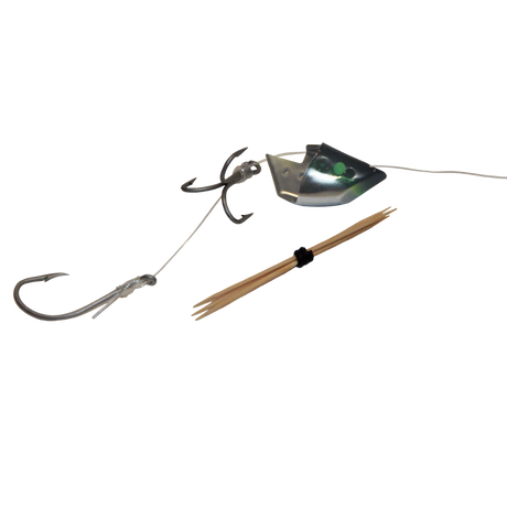 Lighthouse Lures Teaser Head - Black Chrome Green