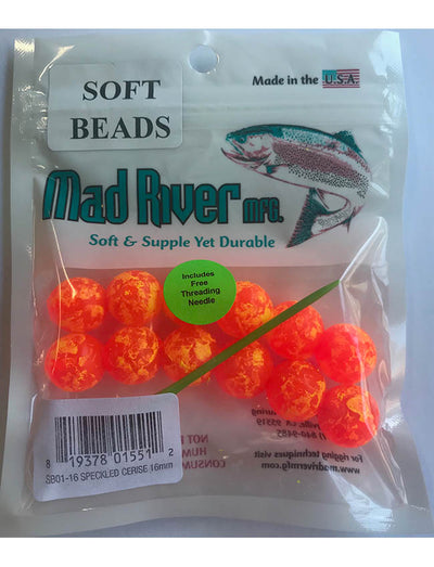 Mad River Soft Beads - Speckled Cerise - 12mm - 32 per bag