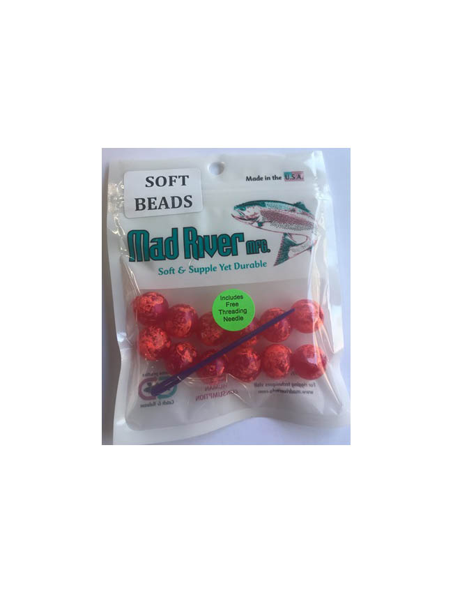Mad River Soft Beads - Red Haze - 12mm - 32 per bag