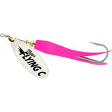 Mepps Flying C Spinner - Silver Blade & Hot Pink Sleeve - 3-1/4" - 5/8oz