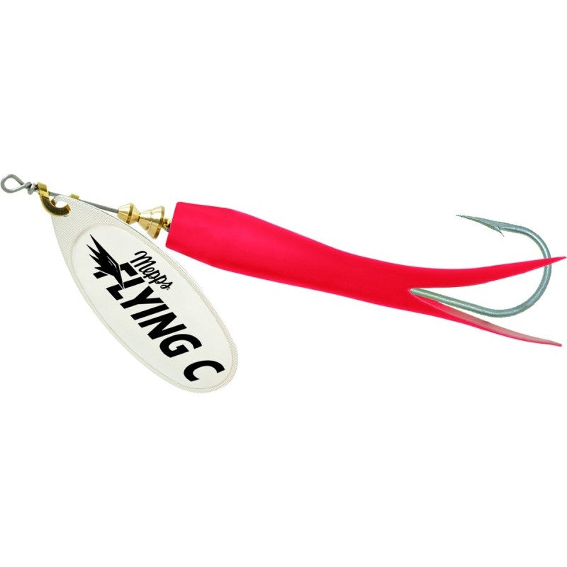Mepps Flying C Spinner - Silver Blade & Red Sleeve - 3-1/4" - 5/8oz