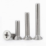 Stainless Steel Flat Head Machine Screws Multiple Sizes & Lengths
