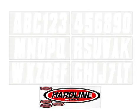 Hardline WHI350EC White Vinyl Letterset (Mw-6)