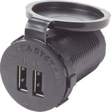 Blue Sea 1045 Dual Usb 4.8a Charger Port 12/24vdc Socket Mount Blue Sea Systems