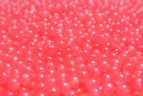 Great Lakes Steelhead Trick Em Beads - Pearl Fireball - 14mm - 8pk