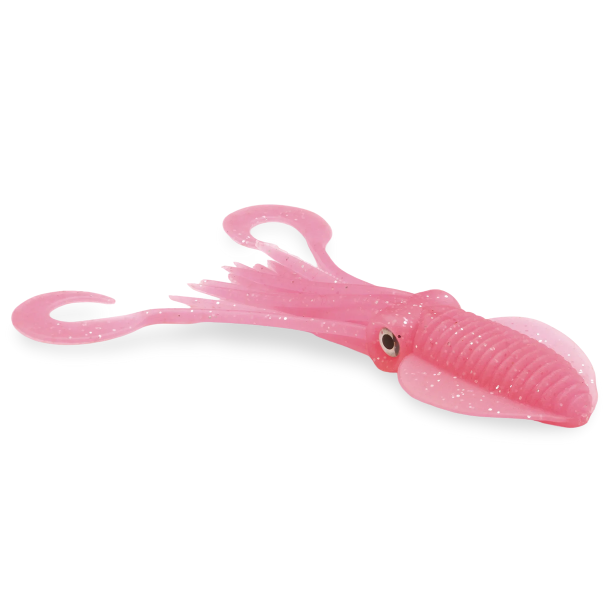 P-Line Twin Tail Squid 9" - Pink Glow Glitter