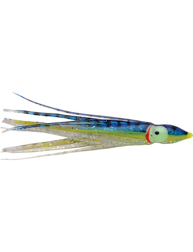 P-Line Sunrise Squid Skirt Unrigged 5pk - Silver/Blue/Chartreuse/Black