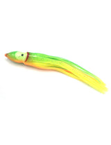 P-Line Sunrise Squid Skirt Unrigged 5pk - Green/Chartreuse Orange Stripe