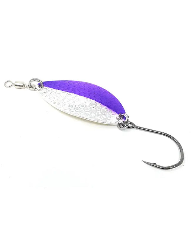 Prime Lures Oval Spoon 5/8oz - Silver Purple - 5/8oz