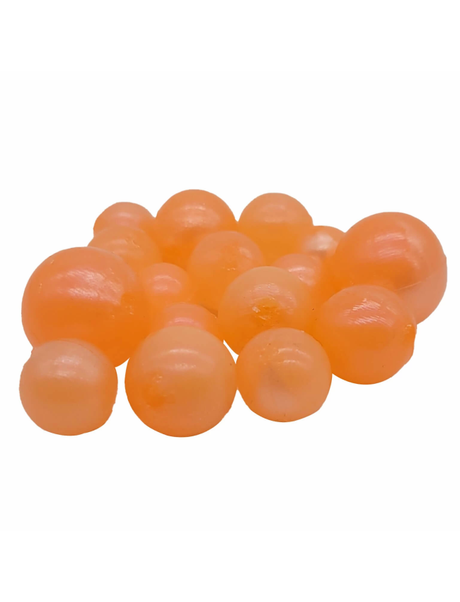 BNR Tackle Soft Beads - Peach Swirl 50/50 - 10mm - 10pk