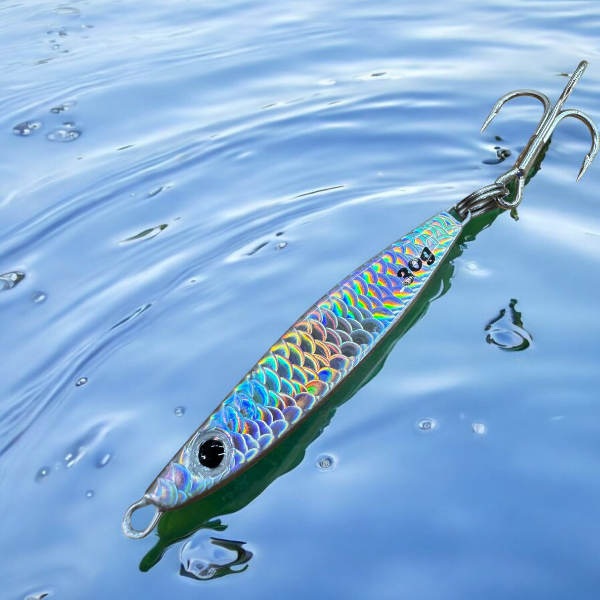 Westcoast Fishing Tackle 3D Chromatic Scale Tape Minnow Jig - Silver
