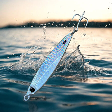 Westcoast Fishing Tackle 3D Chromatic Scale Tape Minnow Jig - Silver
