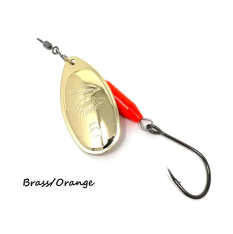 PRIME LURES WEIGHTED #5 SPINNER - ORANGE/BRASS Prime Lures