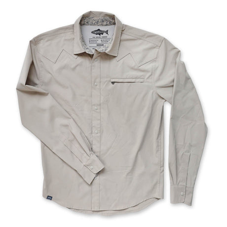 RepYourWater Wellfleet Long Sleeve Button Up - Fog Gray