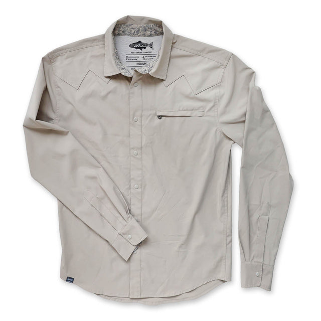 RepYourWater Wellfleet Long Sleeve Button Up - Fog Gray