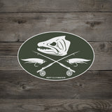 RepYourWater Jolly Trouter Sticker - White, Medium