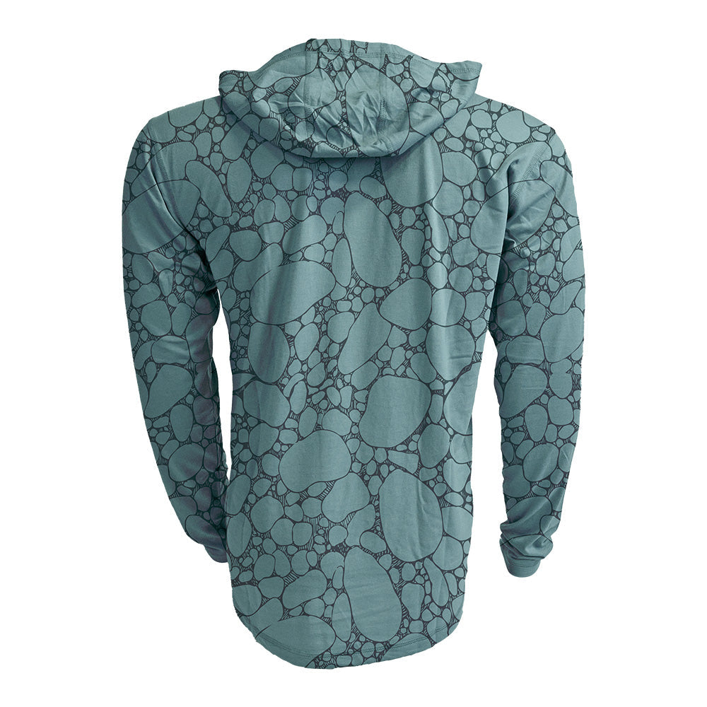 RepYourWater Men's Merino Breeze Performance UPF Hoody - Glacier River Rock