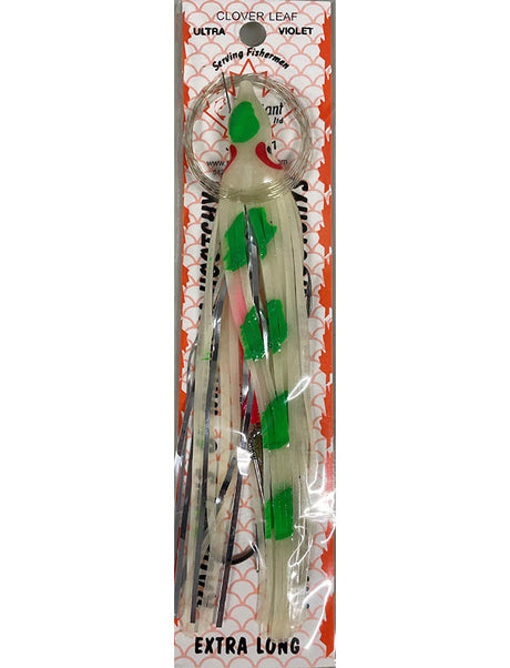 Radiant Large Hoochies Rigged Octopus - Clover Leaf