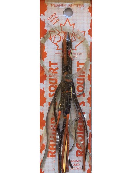 Radiant Hoochies Rigged Needlefish - Peanut Butter