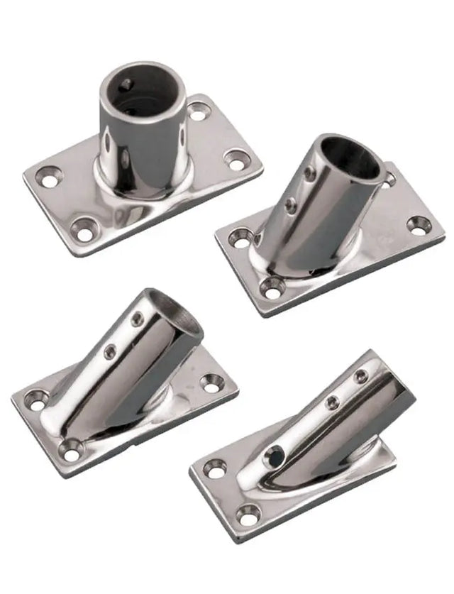 Stainless Steel Rail Fitting 7/8" - Rectangular Base CH3270 - 90 degree