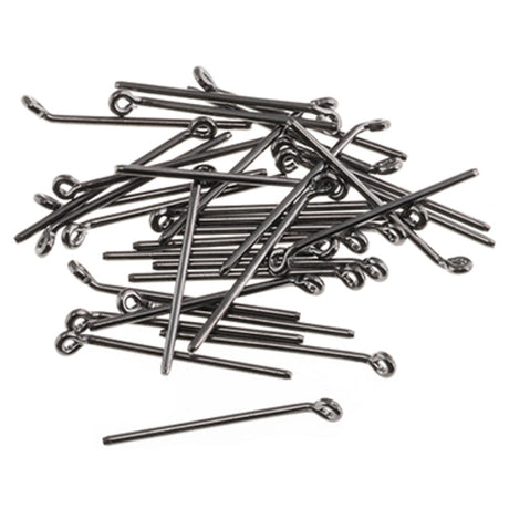Aqua Flies Round Eye Shank 25 Pack - Gun Metal