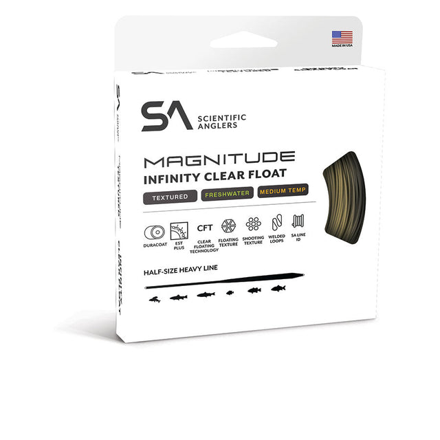 Scientific Anglers Magnitude Textured Infinity Clear Head Floating Fly Line - Buckskin/Clear