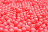 Great Lakes Steelhead Trick Em Beads - Scrambled! Super UV Red - 10mm - 15pk