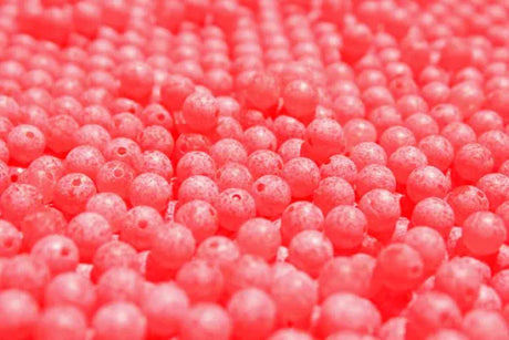 Great Lakes Steelhead Trick Em Beads - Scrambled! Super UV Red - 10mm - 15pk