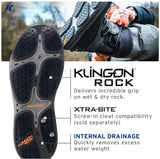 Korkers Chrome Lite Wading Boots with Fixed Kling-On Rock Soles - 12