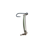 Fishing lure with a hook on a white background
