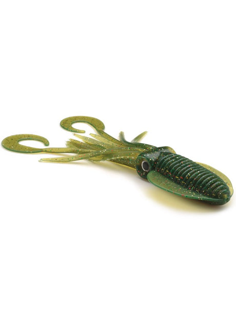 P-Line Twin Tail Squid - 9" Motor Oil